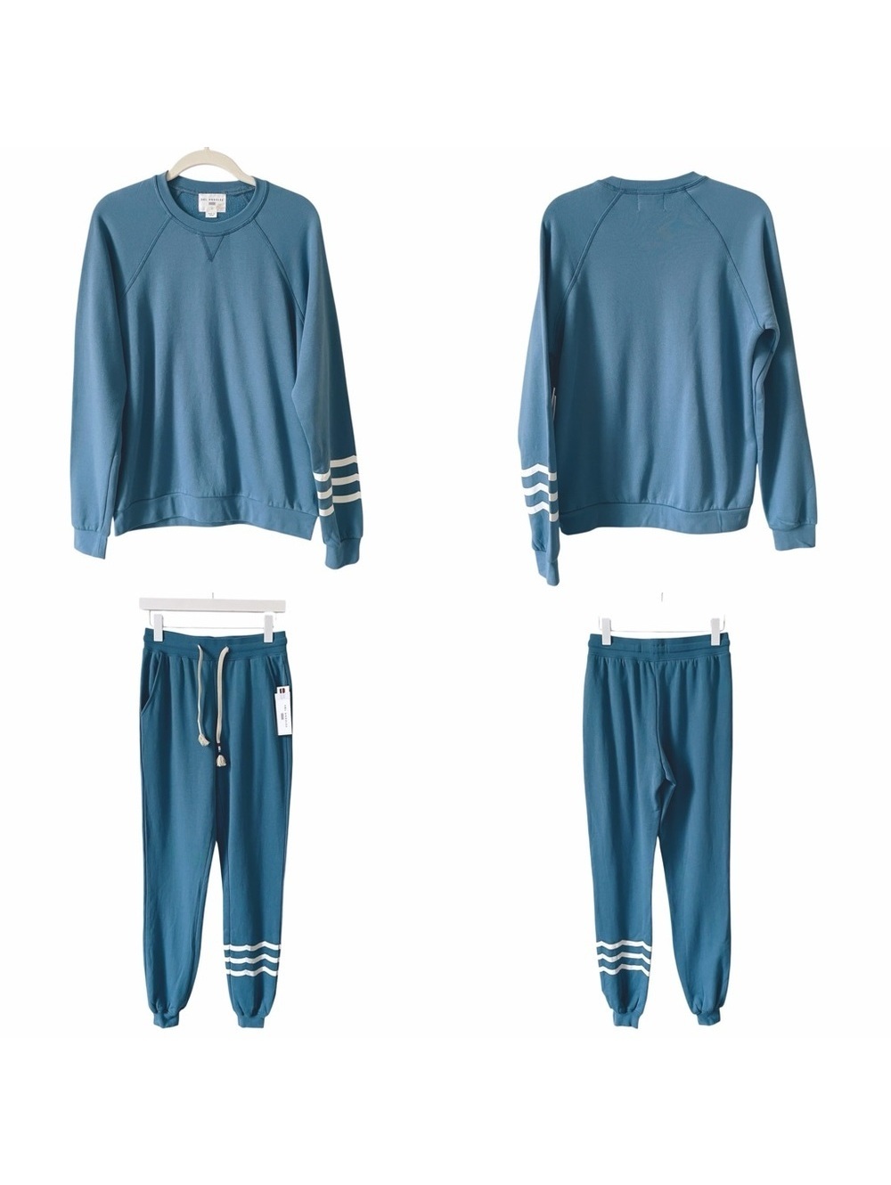Sol Angeles Coastal Waves Pullover & Jogger Set Atlantic Size Small Loungewear - Picture 13 of 13
